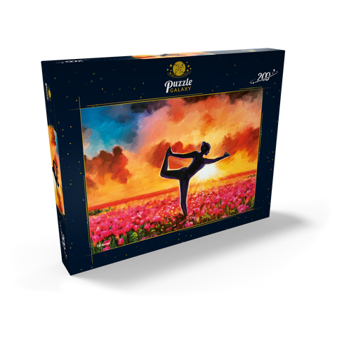 Yoga in a Flower  Bed 200 Puzzle Schachtel Ansicht2