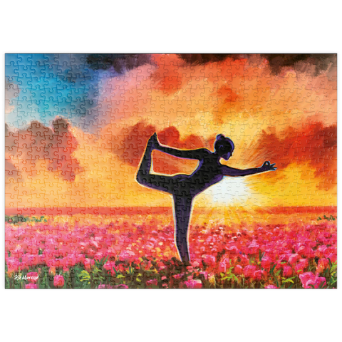 puzzleplate Yoga in a Flower  Bed 500 Puzzle