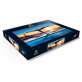 Alternative Darstellung des Puzzle-Motivs Yoga am Wasser – Puzzleteile: 200