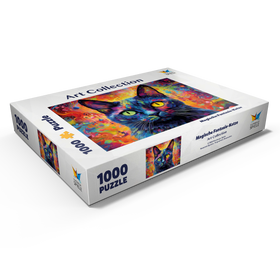 Darstellung des Puzzle Motivs Magische Fantasie-Katze - Puzzleteile: 1000
