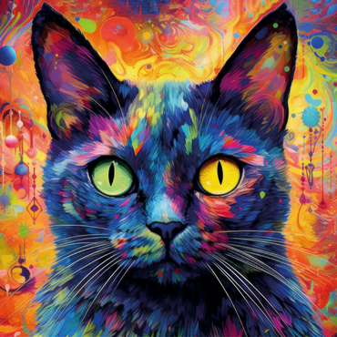 Magische Fantasie-Katze 1000 Puzzle 3D Modell