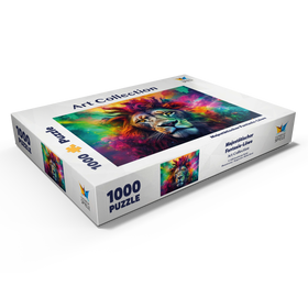 Darstellung des Puzzle Motivs Majestätischer Fantasie-Löwe - Puzzleteile: 1000