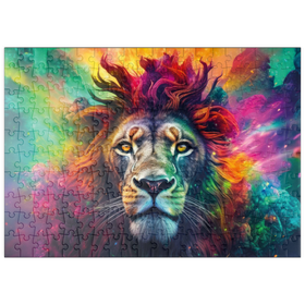 Darstellung des Puzzle Motivs Majestätischer Fantasie-Löwe - Puzzleteile: 200