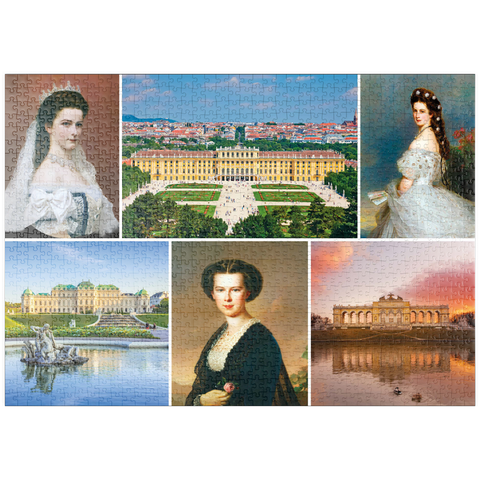 puzzleplate Kaiserin Elisabeth - Sisi - Collage Nr.2 - Wien 1000 Puzzle