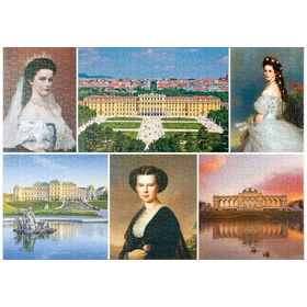 Darstellung des Puzzle Motivs Kaiserin Elisabeth - Sisi - Collage Nr.2 - Wien - Puzzleteile: 1000
