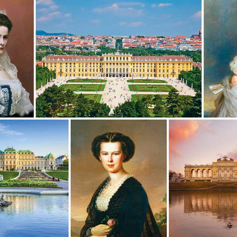 Kaiserin Elisabeth - Sisi - Collage Nr.2 - Wien 1000 Puzzle 3D Modell