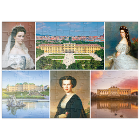Darstellung des Puzzle Motivs Kaiserin Elisabeth - Sisi - Collage Nr.2 - Wien - Puzzleteile: 100
