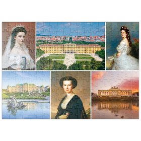 Darstellung des Puzzle Motivs Kaiserin Elisabeth - Sisi - Collage Nr.2 - Wien - Puzzleteile: 200