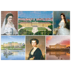 Darstellung des Puzzle Motivs Kaiserin Elisabeth - Sisi - Collage Nr.2 - Wien - Puzzleteile: 500