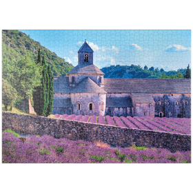 Darstellung des Puzzle Motivs Notre Dame de Sénanque, Gordes, Provence, Frankreich - Puzzleteile: 1000