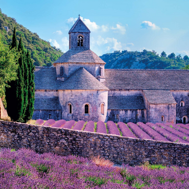 Notre Dame de Sénanque, Gordes, Provence, Frankreich 1000 Puzzle 3D Modell