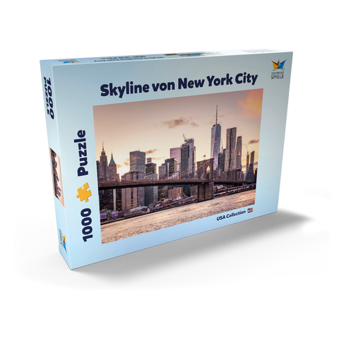 Skyline von New York City im Sonnenuntergang, USA 1000 Puzzle Schachtel Ansicht2