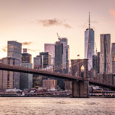 Skyline von New York City im Sonnenuntergang, USA 100 Puzzle 3D Modell