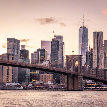 Skyline von New York City im Sonnenuntergang, USA 500 Puzzle 3D Modell