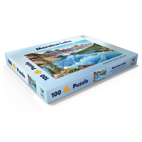 Moraine Lake - Panorama im Banff National Park, Alberta, Kanada 100 Puzzle Schachtel Ansicht1