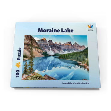 Moraine Lake - Panorama im Banff National Park, Alberta, Kanada 100 Puzzle Schachtel Ansicht3