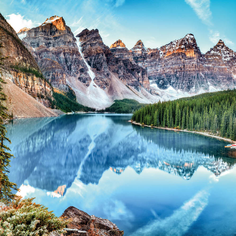 Moraine Lake - Panorama im Banff National Park, Alberta, Kanada 100 Puzzle 3D Modell