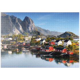 Darstellung des Puzzle Motivs Lofoten Inseln in Norwegen - Puzzleteile: 1000