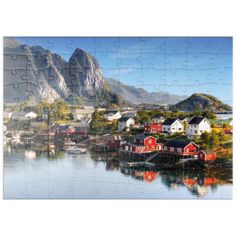 puzzleplate Lofoten Inseln in Norwegen 100 Puzzle