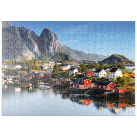 Darstellung des Puzzle Motivs Lofoten Inseln in Norwegen - Puzzleteile: 200