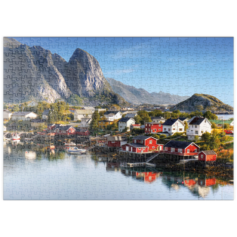 puzzleplate Lofoten Inseln in Norwegen 500 Puzzle