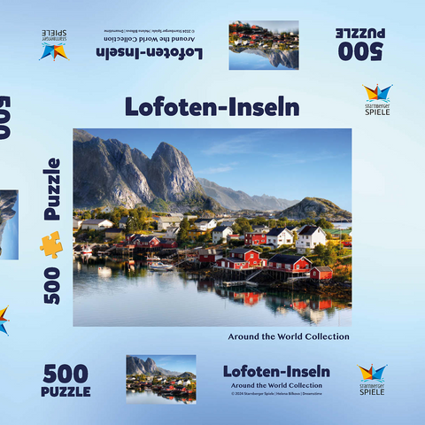 Lofoten Inseln in Norwegen 500 Puzzle Schachtel 3D Modell