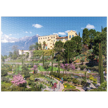 puzzleplate Schloss Trauttmansdorff in Meran, Südtirol, Italien 1000 Puzzle