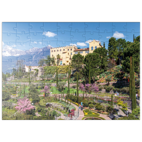 puzzleplate Schloss Trauttmansdorff in Meran, Südtirol, Italien 100 Puzzle