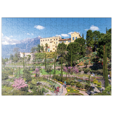 puzzleplate Schloss Trauttmansdorff in Meran, Südtirol, Italien 200 Puzzle