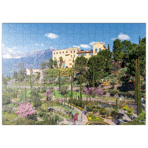 puzzleplate Schloss Trauttmansdorff in Meran, Südtirol, Italien 200 Puzzle