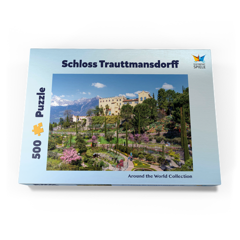 Schloss Trauttmansdorff in Meran, Südtirol, Italien 500 Puzzle Schachtel Ansicht3