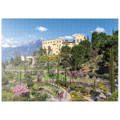 puzzleplate Schloss Trauttmansdorff in Meran, Südtirol, Italien 500 Puzzle