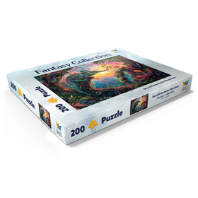 Darstellung des Puzzle Motivs Das elefantastische Chamäleon  - Fantasie-Tier im farbenprächtigen Dschungel - Puzzleteile: 200