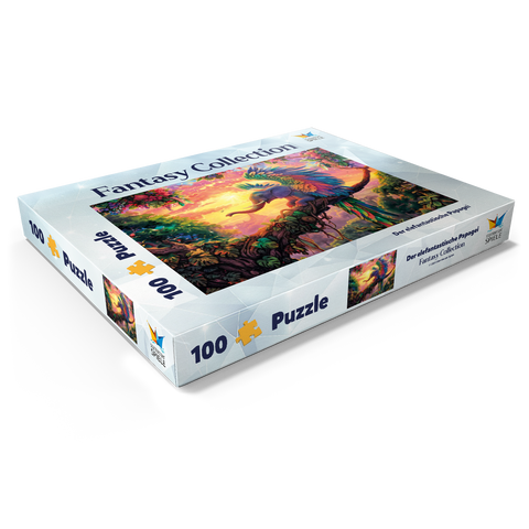 Der elefantastische Papagei  - Fantasie-Tier im farbenprächtigen Dschungel 100 Puzzle Schachtel Ansicht1