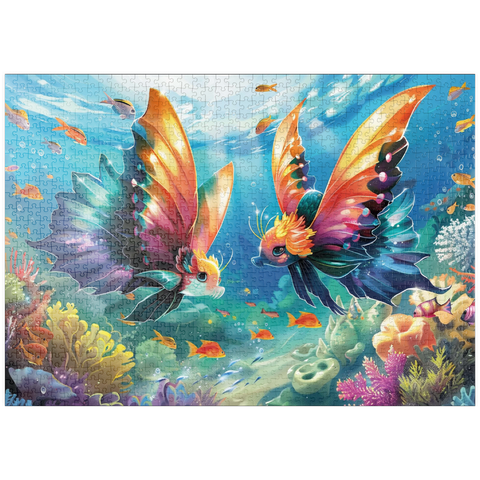 puzzleplate Fantasie-Fische in der Unterwasserwelt 1000 Puzzle