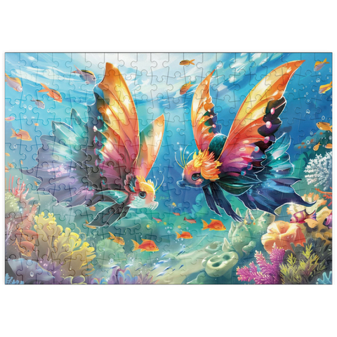 puzzleplate Fantasie-Fische in der Unterwasserwelt 200 Puzzle