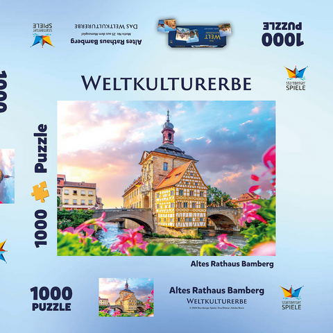 Altes Rathaus in Bamberg - Weltkulturerbe 1000 Puzzle Schachtel 3D Modell