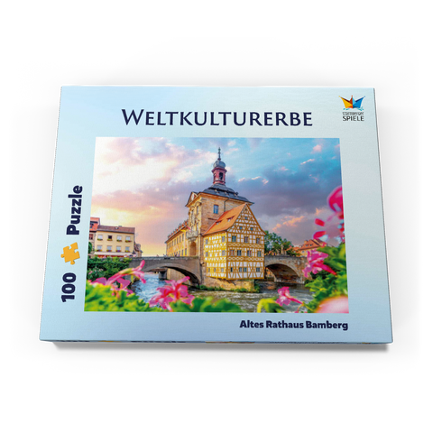 Altes Rathaus in Bamberg - Weltkulturerbe 100 Puzzle Schachtel Ansicht3