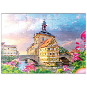 Darstellung des Puzzle Motivs Altes Rathaus in Bamberg - Weltkulturerbe - Puzzleteile: 100