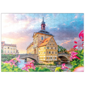 Darstellung des Puzzle Motivs Altes Rathaus in Bamberg - Weltkulturerbe - Puzzleteile: 200