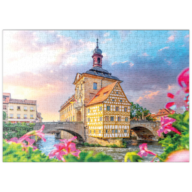 Darstellung des Puzzle Motivs Altes Rathaus in Bamberg - Weltkulturerbe - Puzzleteile: 500