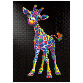 Darstellung des Puzzle-Motivs Pop Colors Giraffe – Puzzleteile: 1000