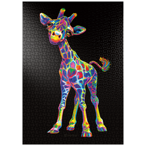 puzzleplate Pop Colors Giraffe 1000 Puzzle