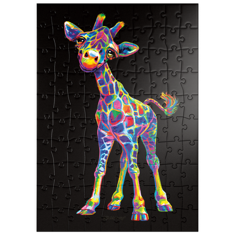 puzzleplate Pop Colors Giraffe 100 Puzzle