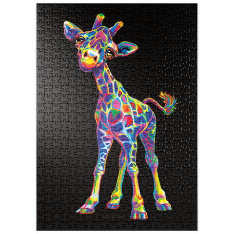 puzzleplate Pop Colors Giraffe 500 Puzzle