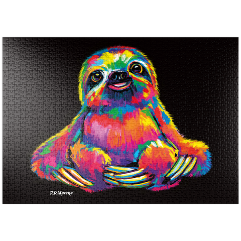 puzzleplate Pop Colors Sloth 1000 Puzzle