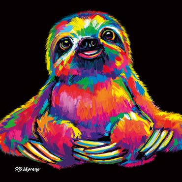 Pop Colors Sloth 1000 Puzzle 3D Modell