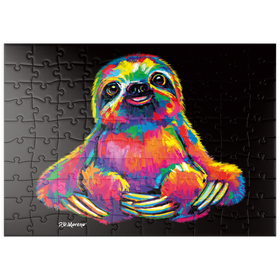 Darstellung des Puzzle Motivs Pop Colors Sloth - Puzzleteile: 100