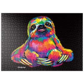 Darstellung des Puzzle Motivs Pop Colors Sloth - Puzzleteile: 500