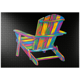 Darstellung des Puzzle Motivs Pop Colors Adirondack Chair - Puzzleteile: 1000